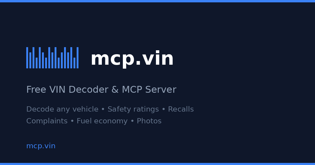 Vin Ripper VIN Decoder API — Free Vehicle Data API for Developers | mcp.vin